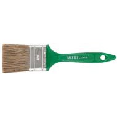 Кисть флейцевая Халяль, толщ.12 мм, 30% темный конский волос +70% темный РЕТ, пласт. ручка, ширина 50 мм