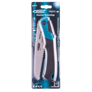 Пила по дереву Piranha, складная, для кемпинга и сада, 150 мм, 9-10 TPI, подкаленый зуб 3D, двухкомпонентная рукоятка Gross