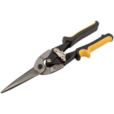 Ножницы по металлу "aviation "удлиненные crv, прорезиненные ручки, прямые 290 мм