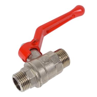 Кран шаровый латунь D 1/2", Нар/Нар, с флажковой ручкой