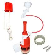 Арматура д/бачка, кнопка бел. ниж/подв, (тросиковая), АС-15