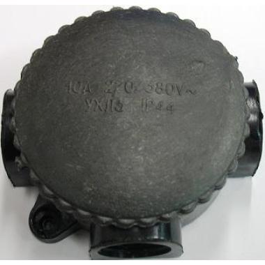 Коробка карболит 3-хрожк.ОП IP44 D72мм