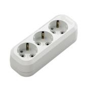 Розетка-колодка 3гн с/з Белый