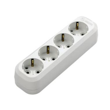 Розетка-колодка 4гн с/з Белый