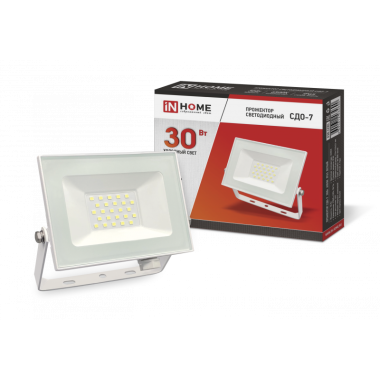 Прожектор IN HOME СДО-07-30 30Вт 2400Лм 6500К Белый