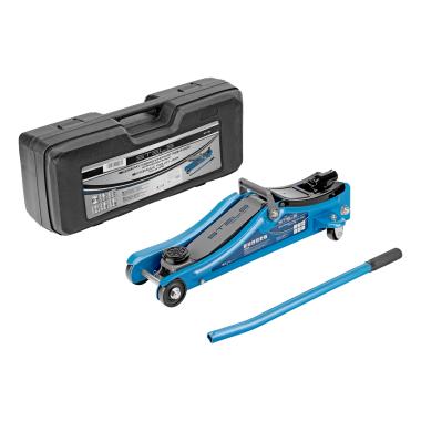 Домкрат гидравлический подкатной в пластиковом кейсе, 2 т, Low Profile, 80-380 мм Stels