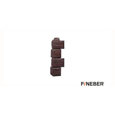 Угол наружный FineBer Камень природный, коричневый 455х137х137мм (10шт/уп)