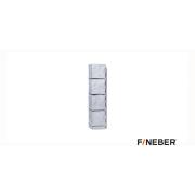 Угол наружный FineBer Камень, мелованный белый 470х115х115 мм (10шт/уп)