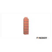 Угол наружный FineBer Кирпич Клинкерный, керамический Красный 485х119х119 мм (10шт/уп)