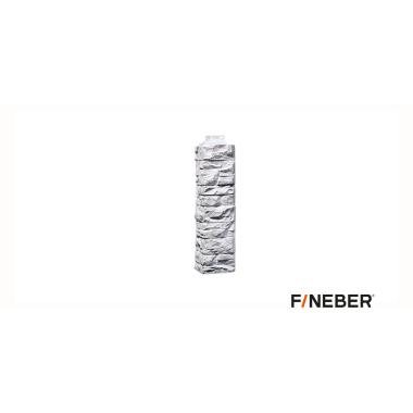 Угол наружный FineBer Скала, мелованный белый 471х115х155 мм (10шт/уп)