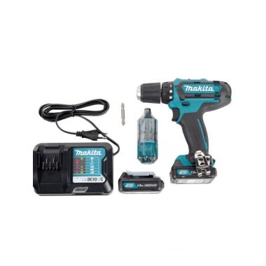 Аккумуляторная дрель-шуруповерт Makita DF333DWYE4 + набор бит