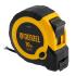 Рулетка, 10 м х 25мм, 2кл. точности, 3 фискации, обрезиненная, "Button Pause", Denzel