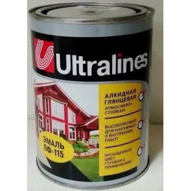 Эмаль ПФ-115 РАДУГА Ultra Lines лимонная  0,8кг