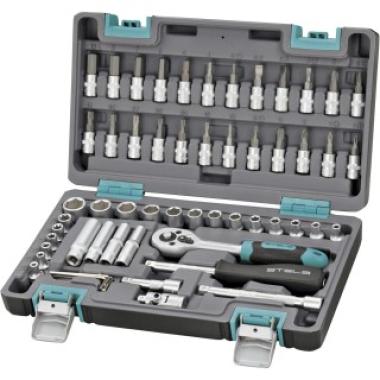 Набор инструментов 1/4, CrV 57 предметов Stels