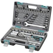 Набор инструментов, 1/2", 1/4", CrV, пластиковый кейс 82 предмета Stels