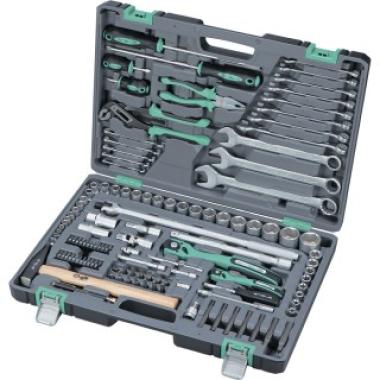 Набор инструментов 1/4, 1/2, Cr-V, S2 119 предметов Stels