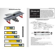 Трап с двухстор решеткой горизонт сток Evolux Plus 500*70