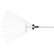 Грабли веерные стальные, 155-520х1200-1550 мм,15 зубьев, раздвижные, стальной черенок, Palisad