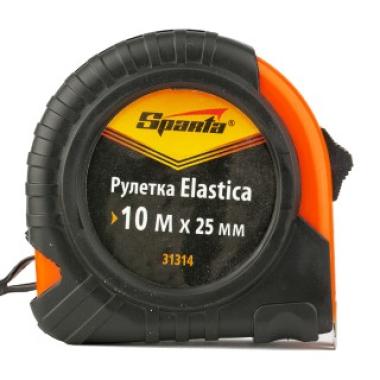 Рулетка 10 м х 25 мм, обрезиненная, "Elastica", Sparta