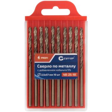 Сверло по металлу 2,5 x 57 мм, кобальт 5%, 10шт/уп (ПОШТУЧНО), CUTOP Profi