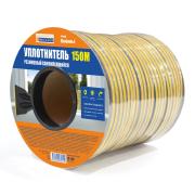 Уплотнитель резиновый E-профиль 4*9мм двойной 2*75/150м чёрный 4Walls