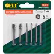 Шарошки-мини стальные по металлу, 6 шт. ФИТ