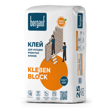 Клей для блока Bergauf Kleben Bloсk зима (25кг)/56 Бергауф Акция ОПТ