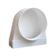 Соединитель угол 90 прямоугольного воздуховода 60х204 с фланцевым воздухорасп. D160 620СК16ФП