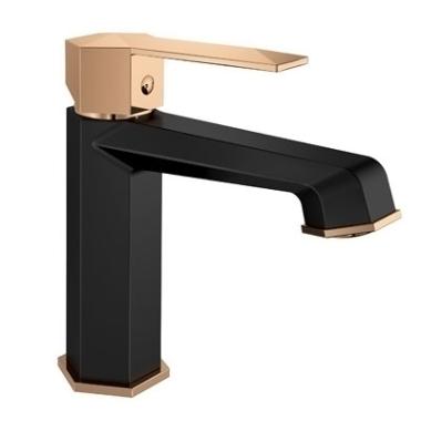 Смеситель Hyde д/кухни шар. с высоким изливом 10630 черный с золотом латунь GOLDEN FOX