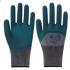 Перчатки нейлоновые с рифленым покрытием зеленые В09