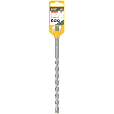 Бур по бетону, 10 x 210 мм SDS-plus, Профи, кобальт 8%, крестовой наконечник, двойная спираль, FIT