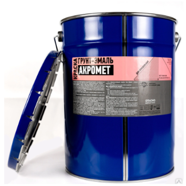 Эмаль-грунт АКРОМЕТ белая 25кг
