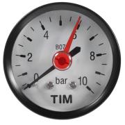 Манометр системы водоснабжения аксиальный, от 0 до 10 бар.