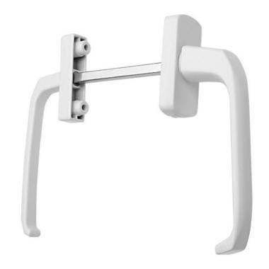 Ручка балконная двухсторонняя Белая