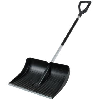 Лопата для уборки снега 490х400х1380мм пластиковая, съемный алюминиевый черенок, Berchouse