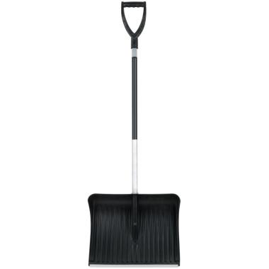 Лопата для уборки снега 490х400х1380мм пластиковая, съемный алюминиевый черенок, Berchouse