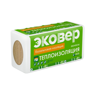 Утеплитель базальтовый ЭКОВЕР ЛАЙТ - 45 кг/м3 (1000*600*50мм*12пл.),(7,2м/кв) 0,36м3/(16шт/палетта)