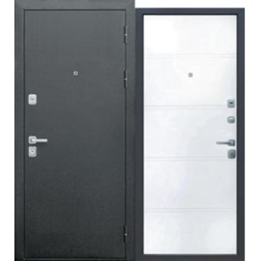 Дверь металлическая Эмалит 9см Серебро Белый (860мм) левая "Ferroni"657