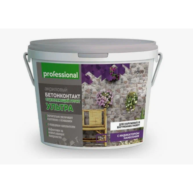 Бетонконтакт УЛЬТРА для наружных и внутренних работ PG109 ( 12кг) ТМ "Professional"