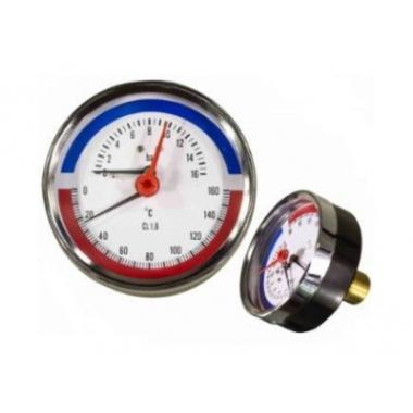Термоманометр аксиальный 1/2 16 bar Y-80T-16