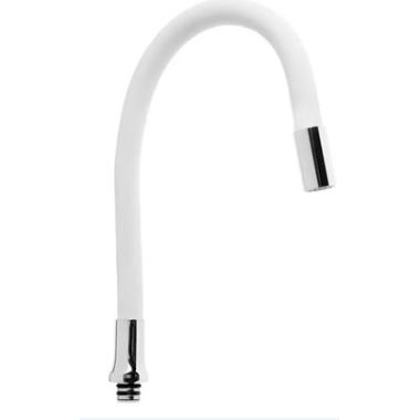 Излив для кухни гибкий силикон белый 49,5 см G968201L Gota Rocio