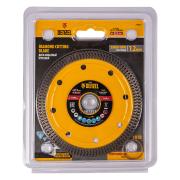 Диск алмазный отрезной сплошной 115 х 22,2мм, супертонкий, сухой/мокрый рез// Denzel