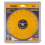 Диск алмазный отрезной 230х1,4х10х22,2мм сплошной, сухой/мокрый рез (камень, керамогранит), Denzel