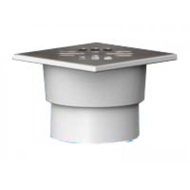 Трап нерег гоориз/вып гидр/затв Дн110 нерж/реш 150х150мм ТП-105.110-150HSHS Татполимер