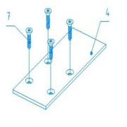 Витраж, ПХ.01.083 пластина (низ, верх), 50*82