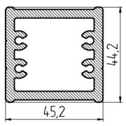 Витраж, ТП-5013-01 Алюминиевый профиль, закладная к стойке 5001, 6,0 м.