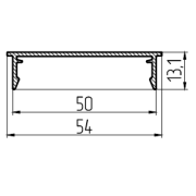 Витраж, ТП-5015М  Алюминевый профиль, крышка профиля, Шоколад (RAL 8017), 6,0 м.