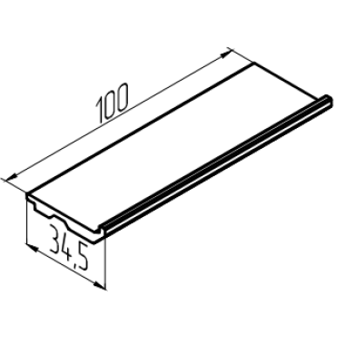 Витраж, ТП-5094, подставка под стеклопакет (24мм)  L=100мм