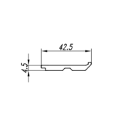 Витраж, ТП-5095, подставка под стеклопакет (32мм)  L=100мм