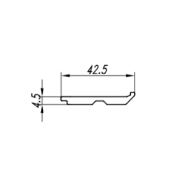 Витраж, ТП-5095, подставка под стеклопакет (32мм)  L=100мм